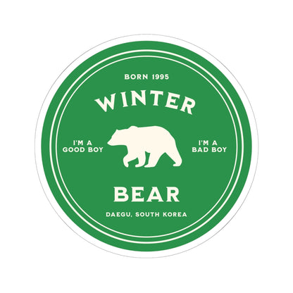 Taehyung Vinyl Sticker - Fanmade BTS Nickname Merch - Winter Bear - Permanent Adhesive