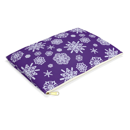 OT7 Cosmetics Bag - Secret Snowflakes (Purple) - Fanmade BTS Toiletry Bag Slim Profile Zipper Pouch