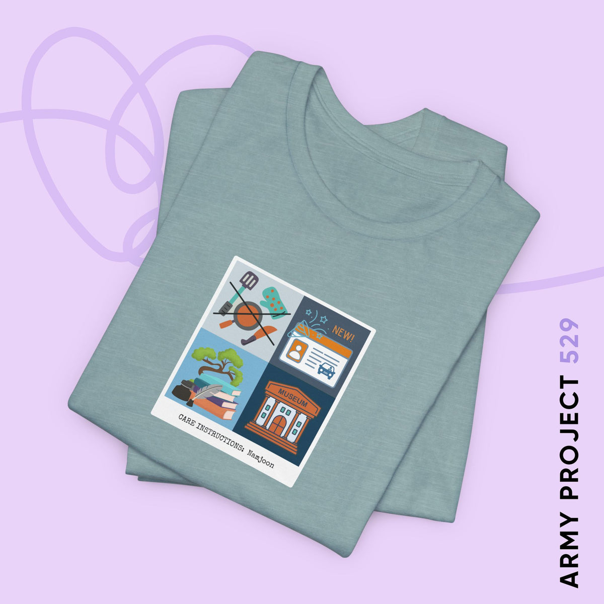 Namjoon Short Sleeve Shirt - Funny Fanmade Merch - Care Instructions - Soft Unisex T-Shirt