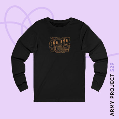 Yoongi Long Sleeve Shirt - Woodcarving Hajima (Bronze) - Fanmade BTS Merch - Unisex Jersey T-Shirt
