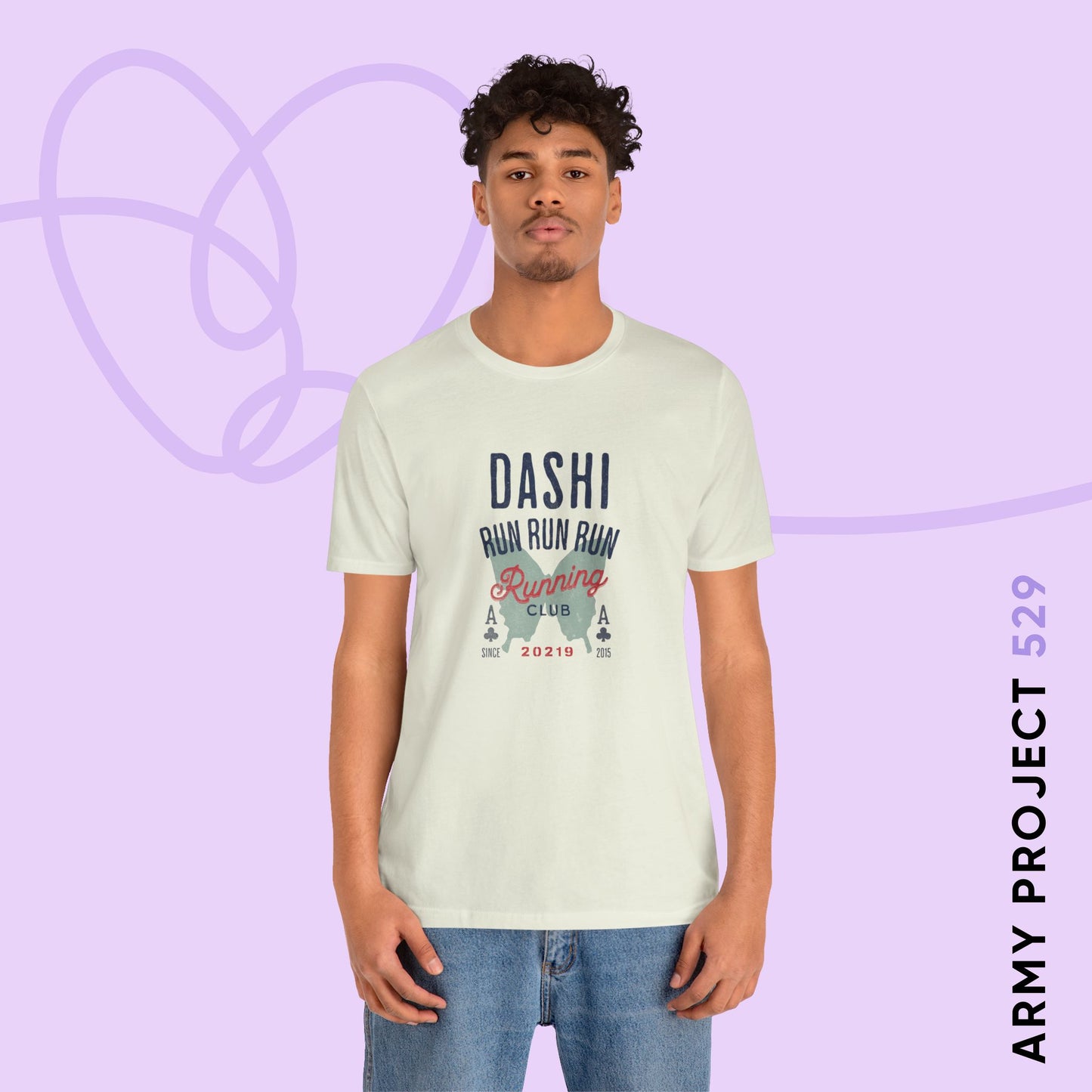 OT7 Short Sleeve Shirt - Dashi Running Club - Fanmade BTS Merch - Unisex Jersey T-Shirt