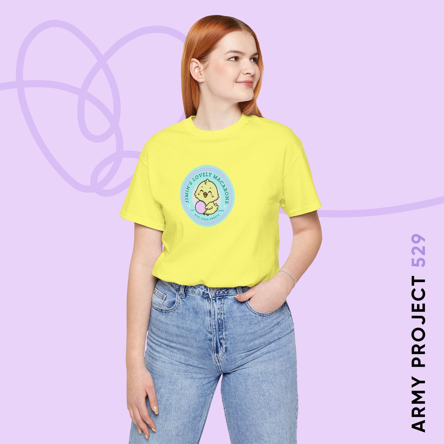 Jimin Lovely Macarons Unisex Jersey Short Sleeve Tee
