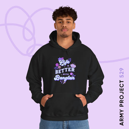 OT7 Hoodie - Life is Better with Bangtan - Fanmade BTS Merch - Cozy Unisex Sweatshirt