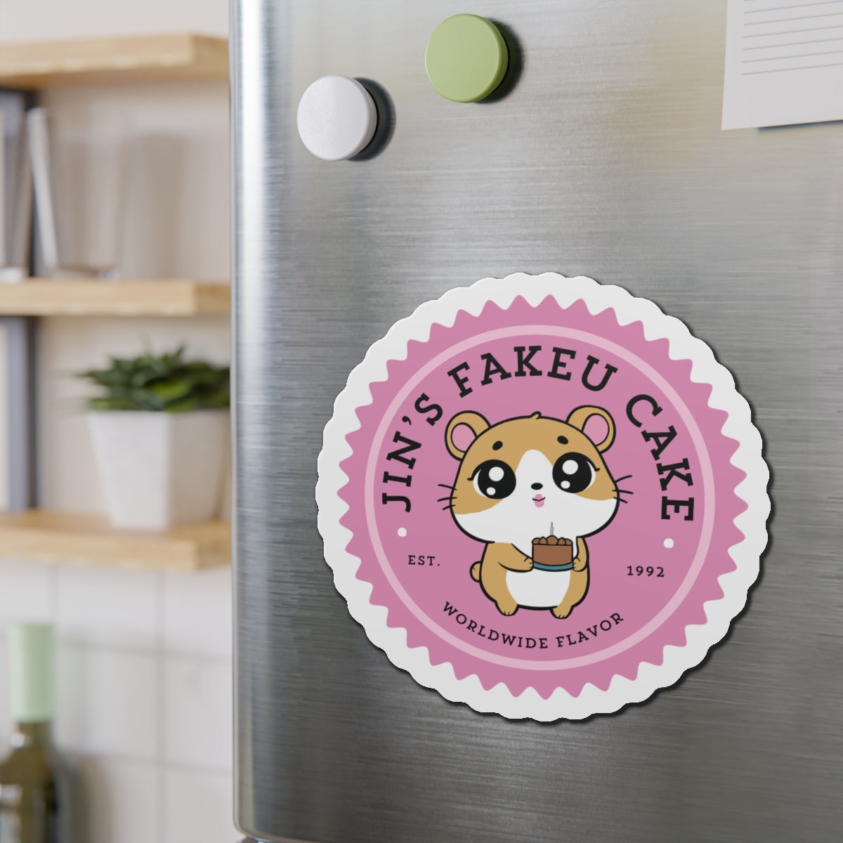 Jin's Fakeu Cake Bakery Series Die-Cut Magnet
