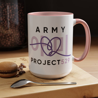 ARMY Project 529 Coffee Mug - Two-Tone 15 oz Ceramic