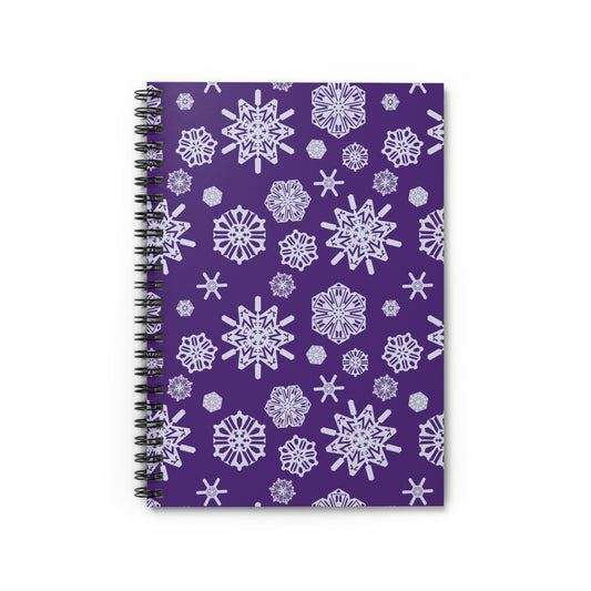 OT7 Notebook - Secret Snowflakes (Purple) - Fanmade BTS Stationery - Spiral Journal