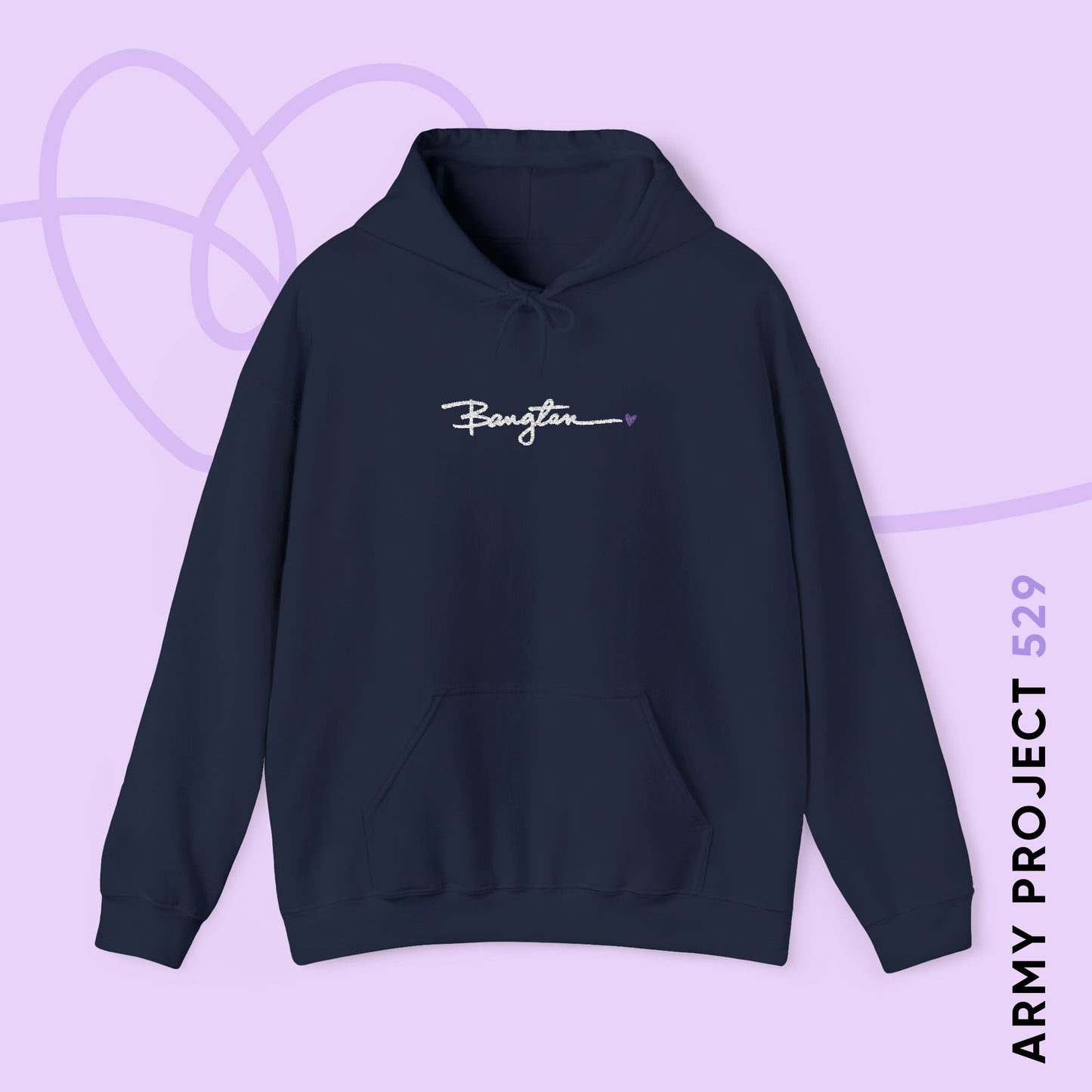 OT7 Hoodie - Embroidered Handwritten Bangtan - Cozy Unisex Sweatshirt
