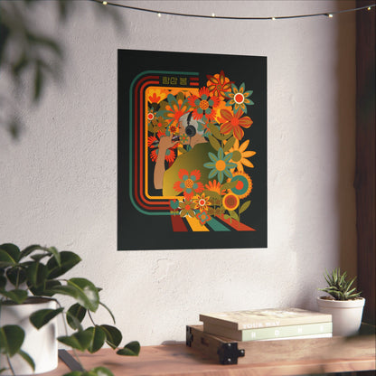 Namjoon Wall Art - Fanmade BTS Retro Series - 70s Bohemian Aesthetic - Matte Poster