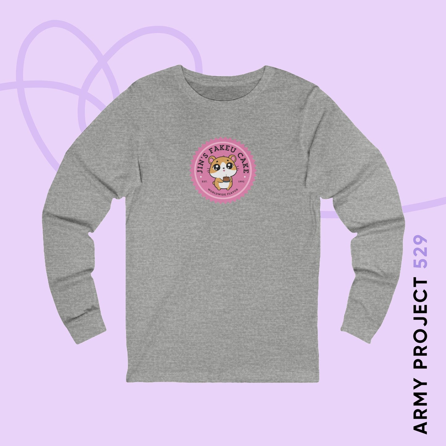 Jin Long Sleeve Shirt - Cute Fanmade BTS Merch - Jin's Fakeu Cake - Soft Unisex T-Shirt