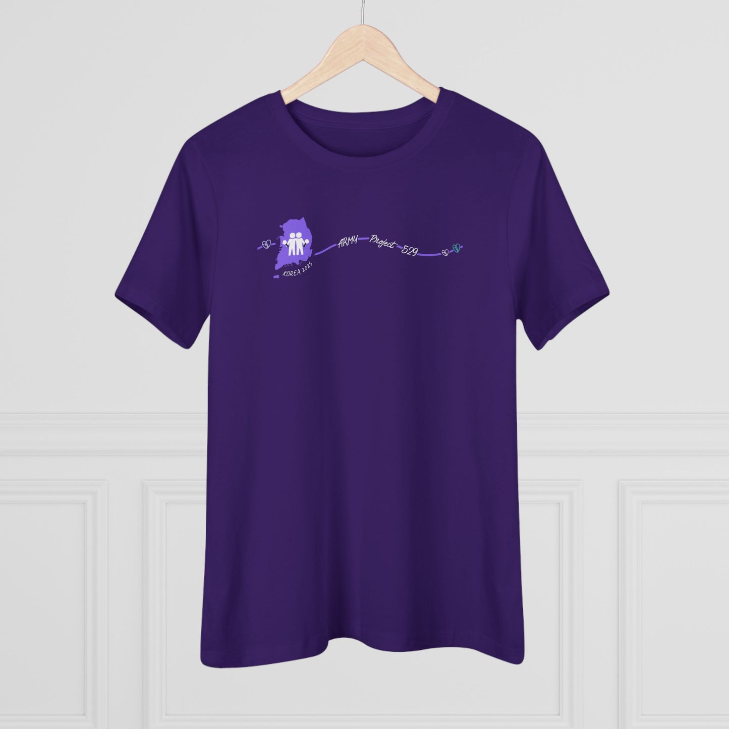 AP529 Korea Heartline Logo Women's Relaxed Jersey Short Sleeve Tee