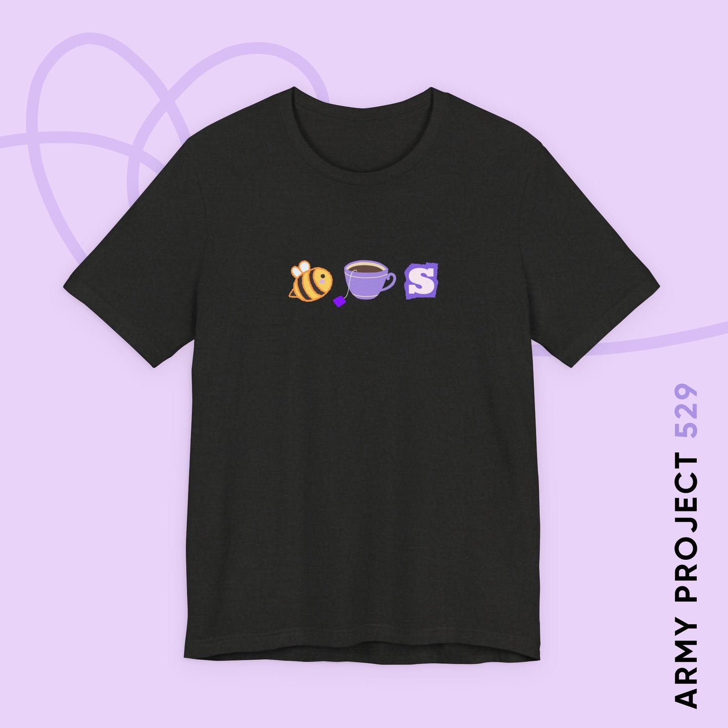 OT7 Short Sleeve Shirt - Bee Tea Ess - Fanmade BTS Merch - Unisex Jersey T-Shirt