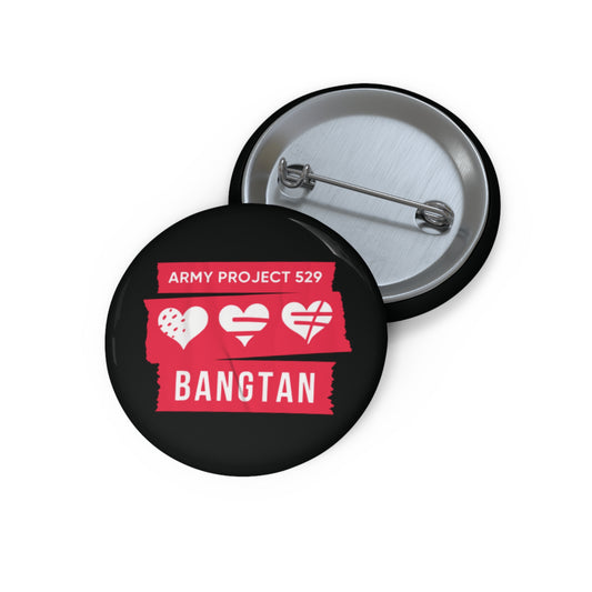 AP529 <3 Bangtan Button Pin (Red) - ARMY Concert Merch