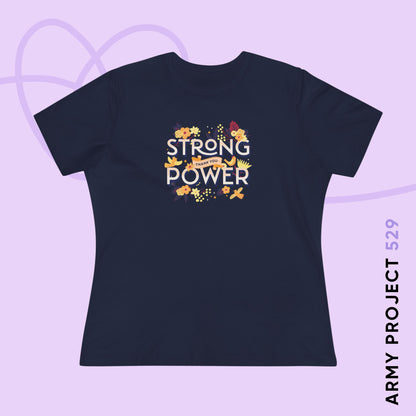 OT7 Women's Tee - Strong Power Thank You - Fanmade BTS Merch - Soft Jersey T-Shirt