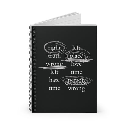 Namjoon Notebook - 'Contradictions' - Fanmade BTS Stationery - Spiral Journal