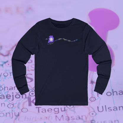 AP529 Korea Heartline Logo Unisex Jersey Long Sleeve Tee