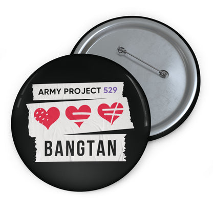 AP529 <3 Bangtan Button Pin - ARMY Concert Merch