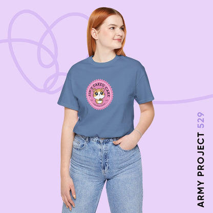 Jin Short Sleeve Shirt - Cute Fanmade BTS Merch - Jin's Fakeu Cake - Soft Unisex T-Shirt