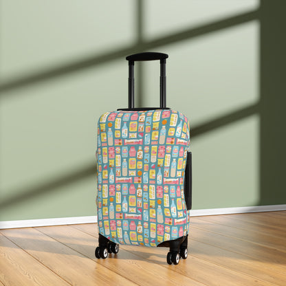 Sweet Pastel Korean Snacks Luggage Cover