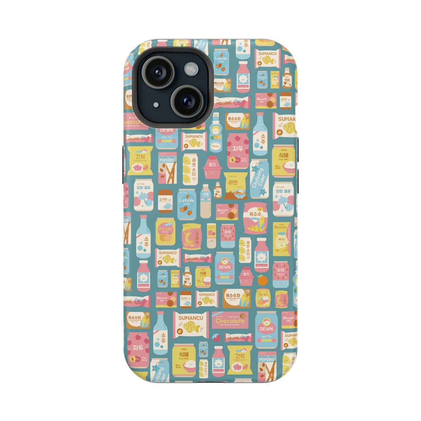 Sweet Pastel Korean Snacks Magnetic Tough Phone Case - Cute K-Pop Merch - iPhone, Galaxy, Pixel Cover
