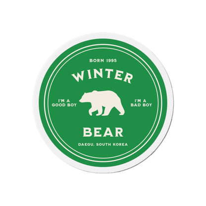 Winter Bear Badge Series Die-Cut Magnet