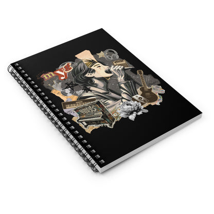 Yoongi Notebook - Fanmade BTS Retro Series - 2010s Rock Aesthetic - Spiral-Bound Journal