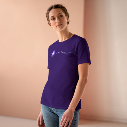 AP529 Korea Heartline Logo Women's Relaxed Jersey Short Sleeve Tee