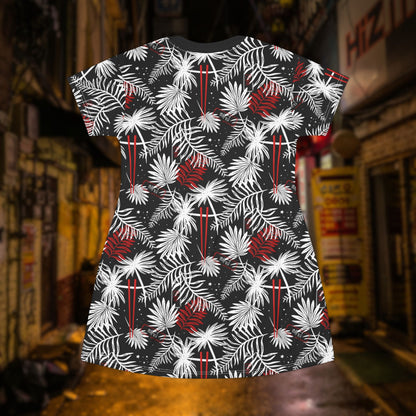 Tropical Chopsticks T-Shirt Dress