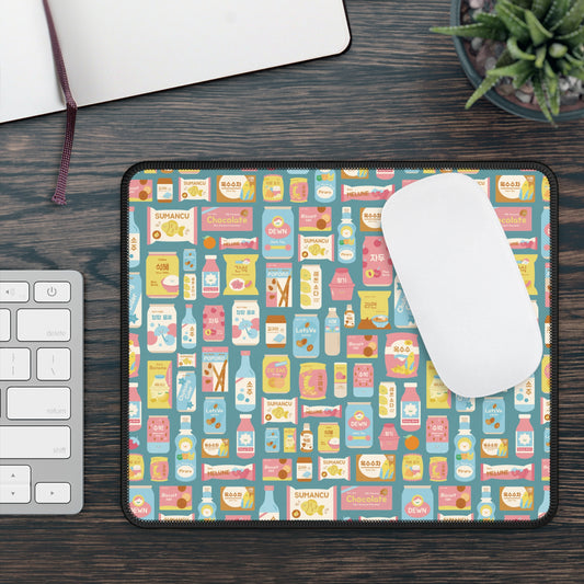Sweet Pastel Korean Snacks Mouse Pad - Cute K-Pop Desk Accessories