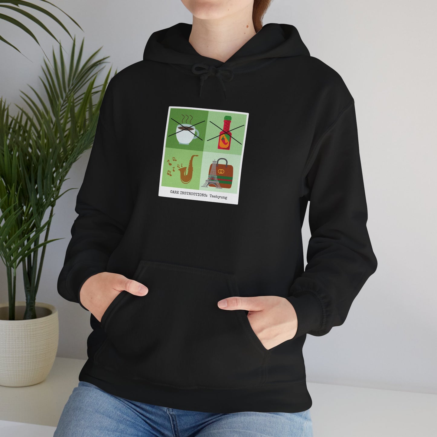 Taehyung Hoodie - Funny Fanmade BTS Merch - Care Instructions - Cozy Unisex Sweatshirt