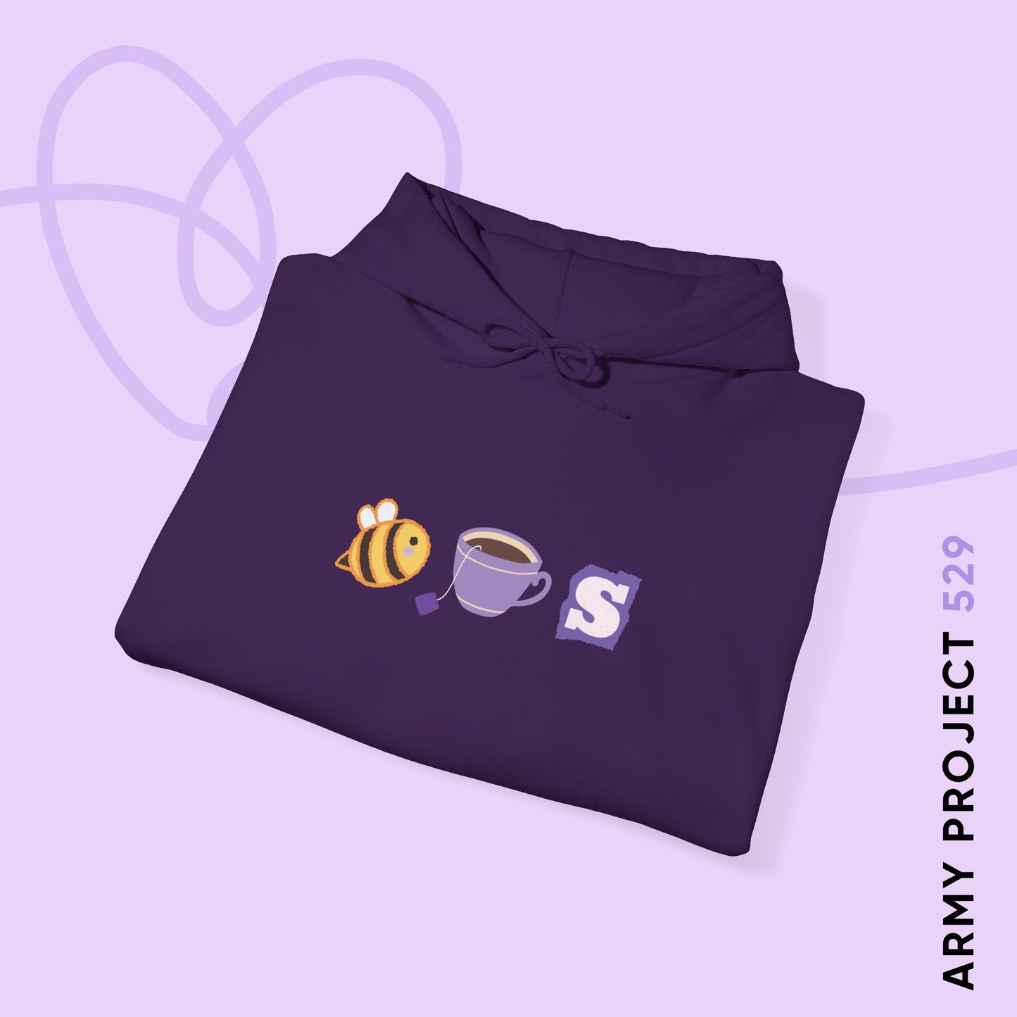 OT7 Hoodie - Bee Tea Ess - Fanmade BTS Merch - Cozy Unisex Sweatshirt