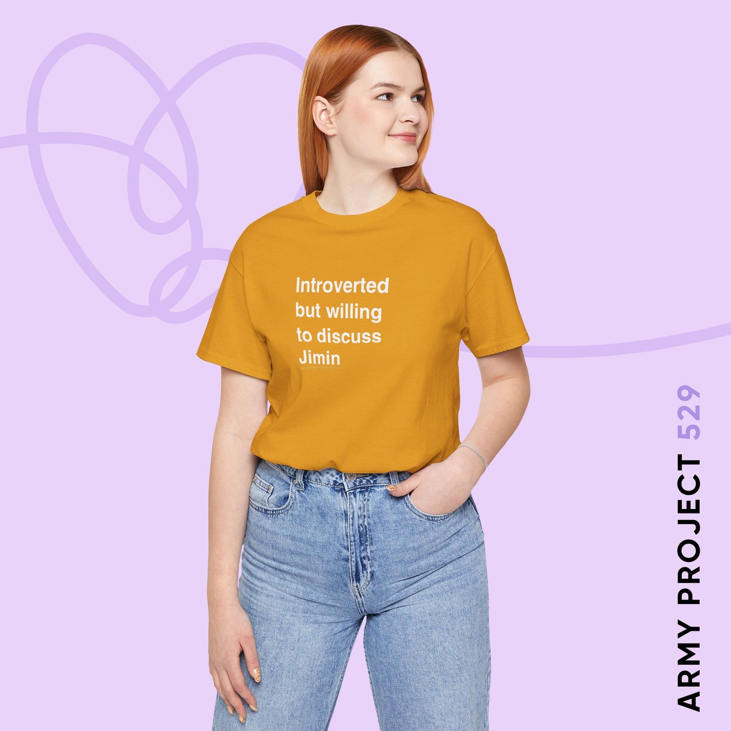 Jimin Bias Short Sleeve Shirt - Introverted But Willing to Discuss Jimin - Fanmade BTS Merch - Unisex Jersey T-Shirt