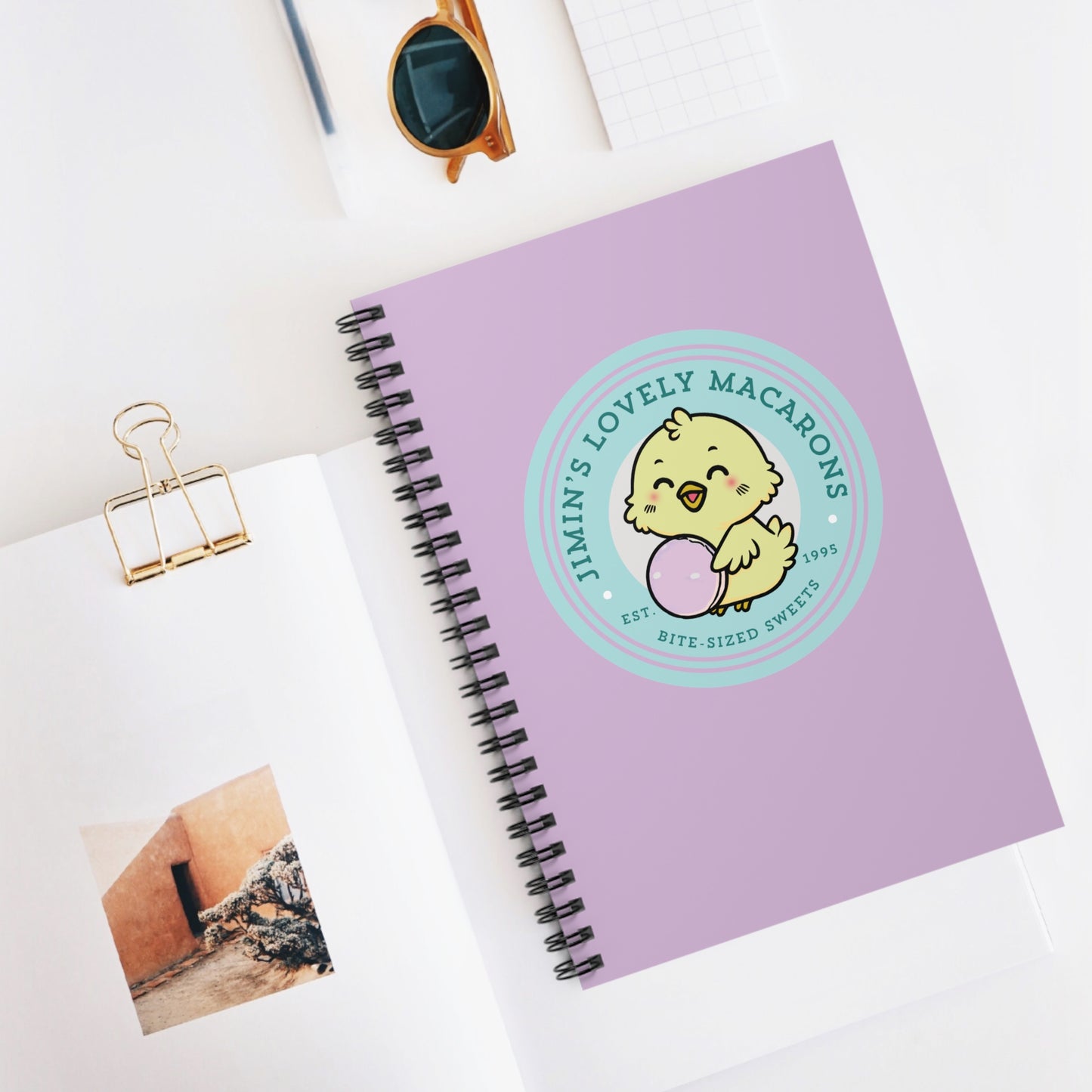 Jimin Lovely Macarons Bakery Series Spiral Notebook