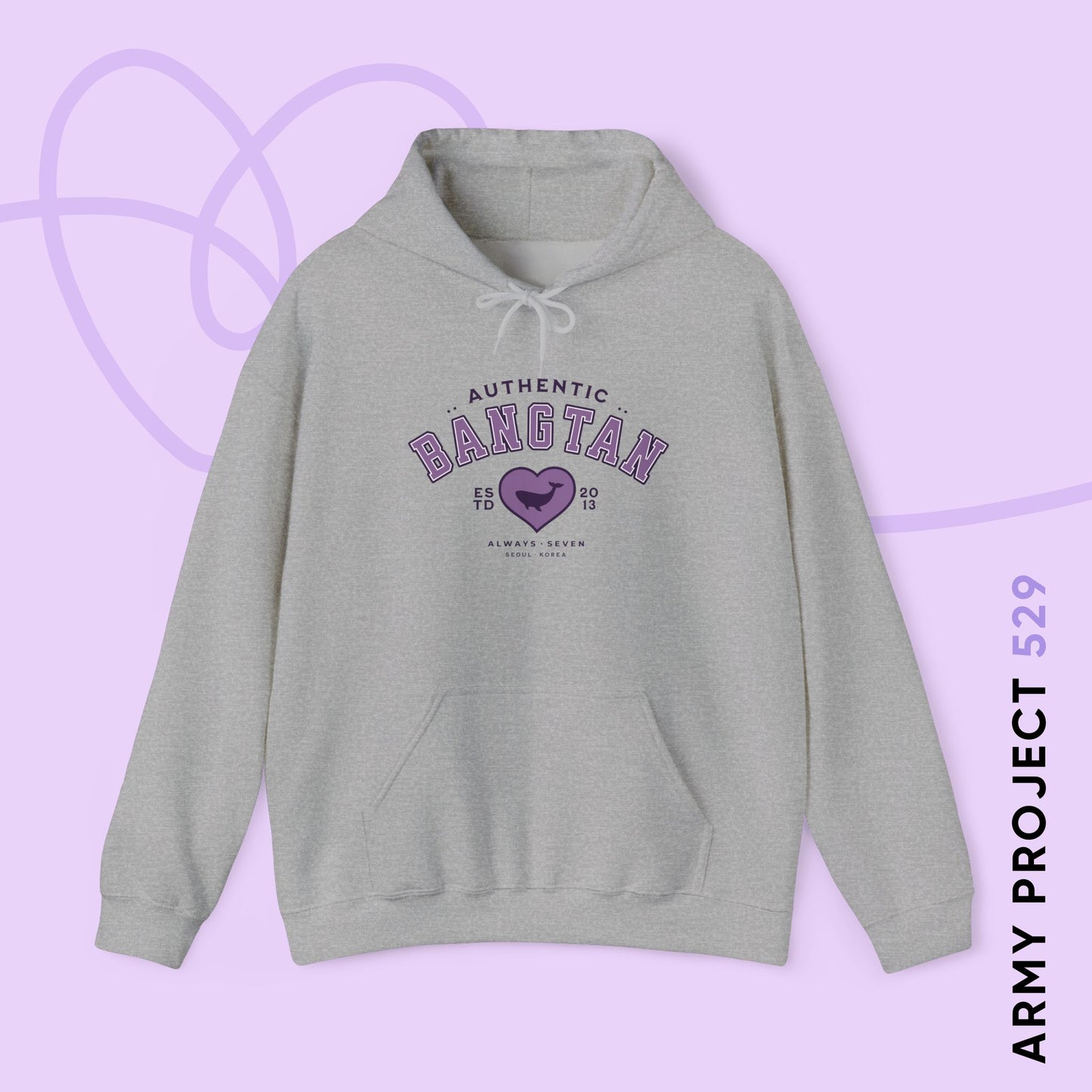 OT7 Hoodie - Bangtan Athletics - Fanmade BTS Merch - Cozy Unisex Sweatshirt