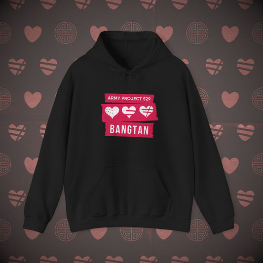 AP529 Hoodie - AP529 <3 Bangtan (Red) - Cozy Unisex Sweatshirt