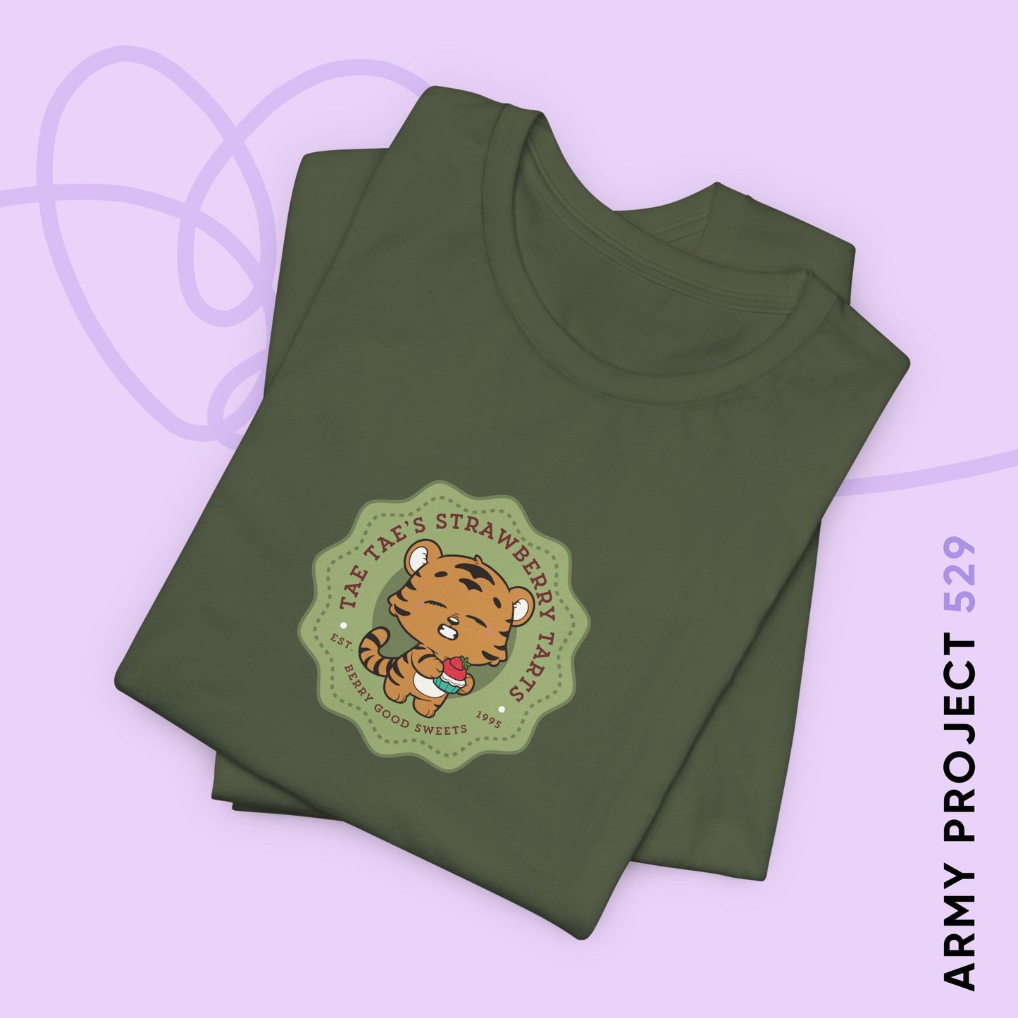 Tae Tae Strawberry Tarts Bakery Series Unisex Jersey Short Sleeve Tee
