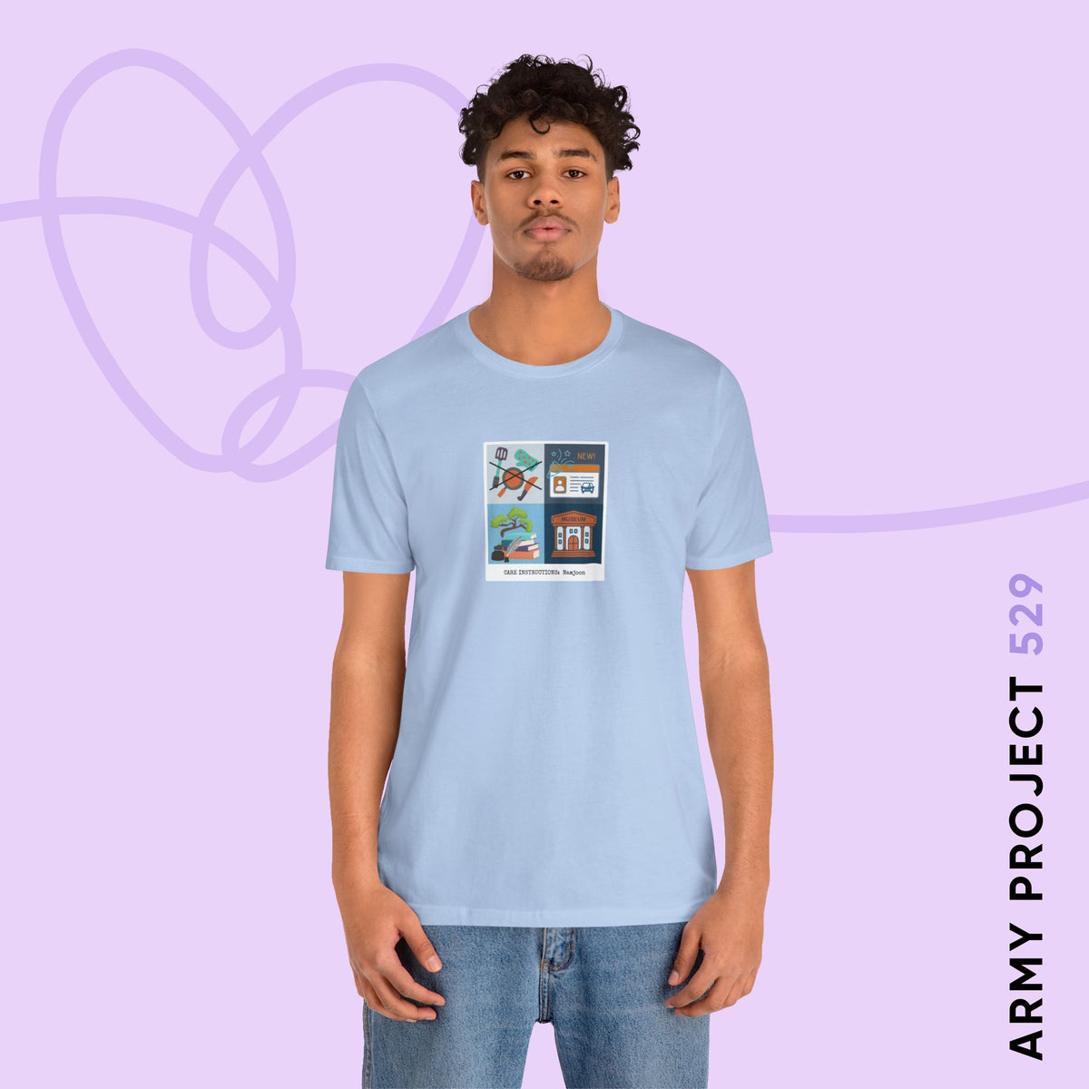 Namjoon Short Sleeve Shirt - Funny Fanmade Merch - Care Instructions - Soft Unisex T-Shirt