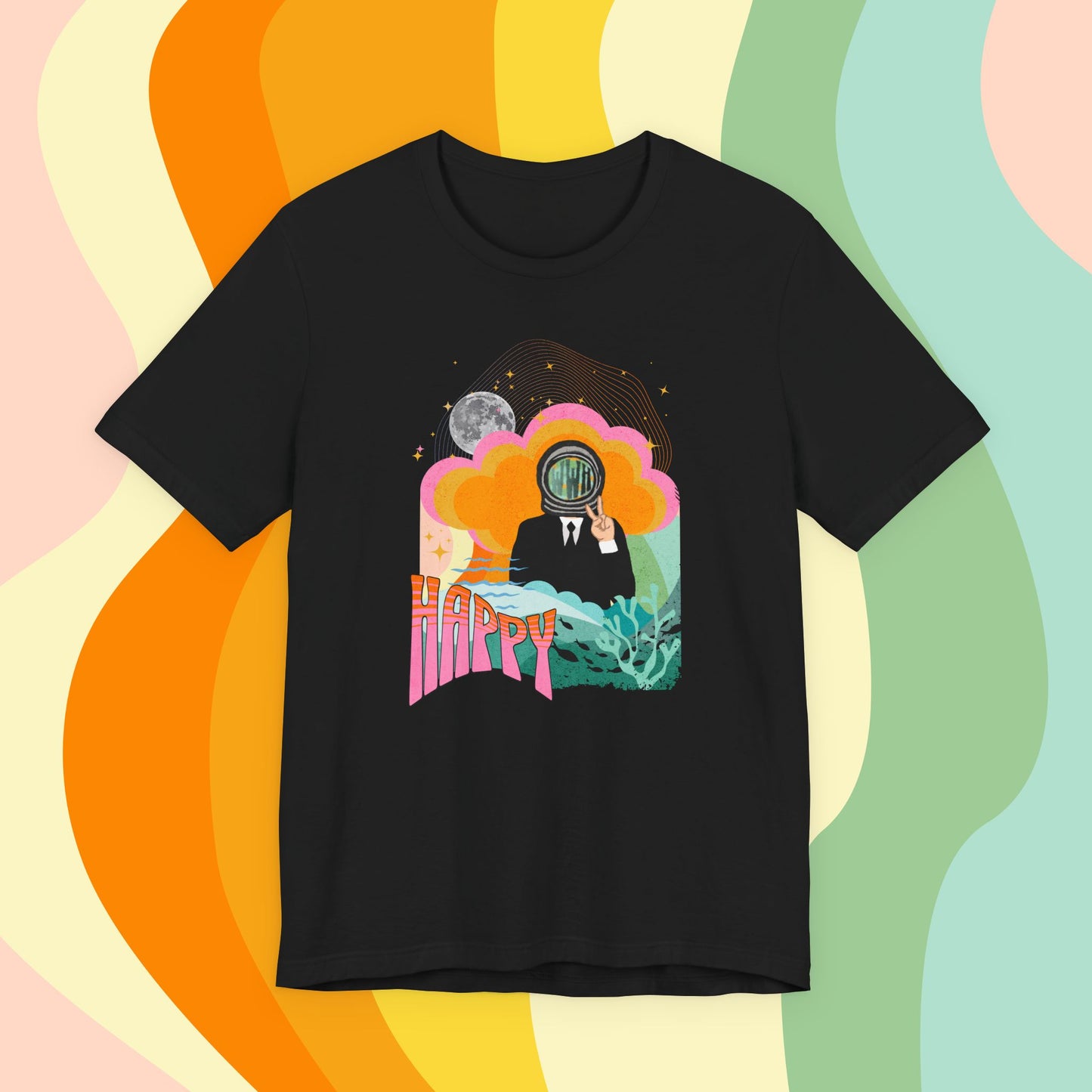 Jin 1960s Retro Unisex Jersey Short Sleeve Tee
