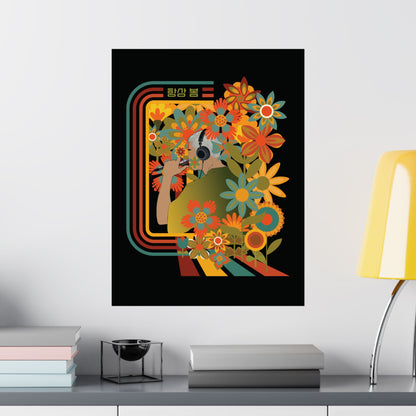 Namjoon Wall Art - Fanmade BTS Retro Series - 70s Bohemian Aesthetic - Matte Poster