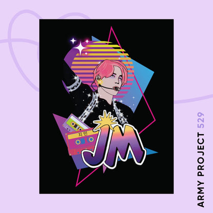 Jimin Wall Art - Fanmade BTS Retro Series - 80s Pop Aesthetic - Matte Poster