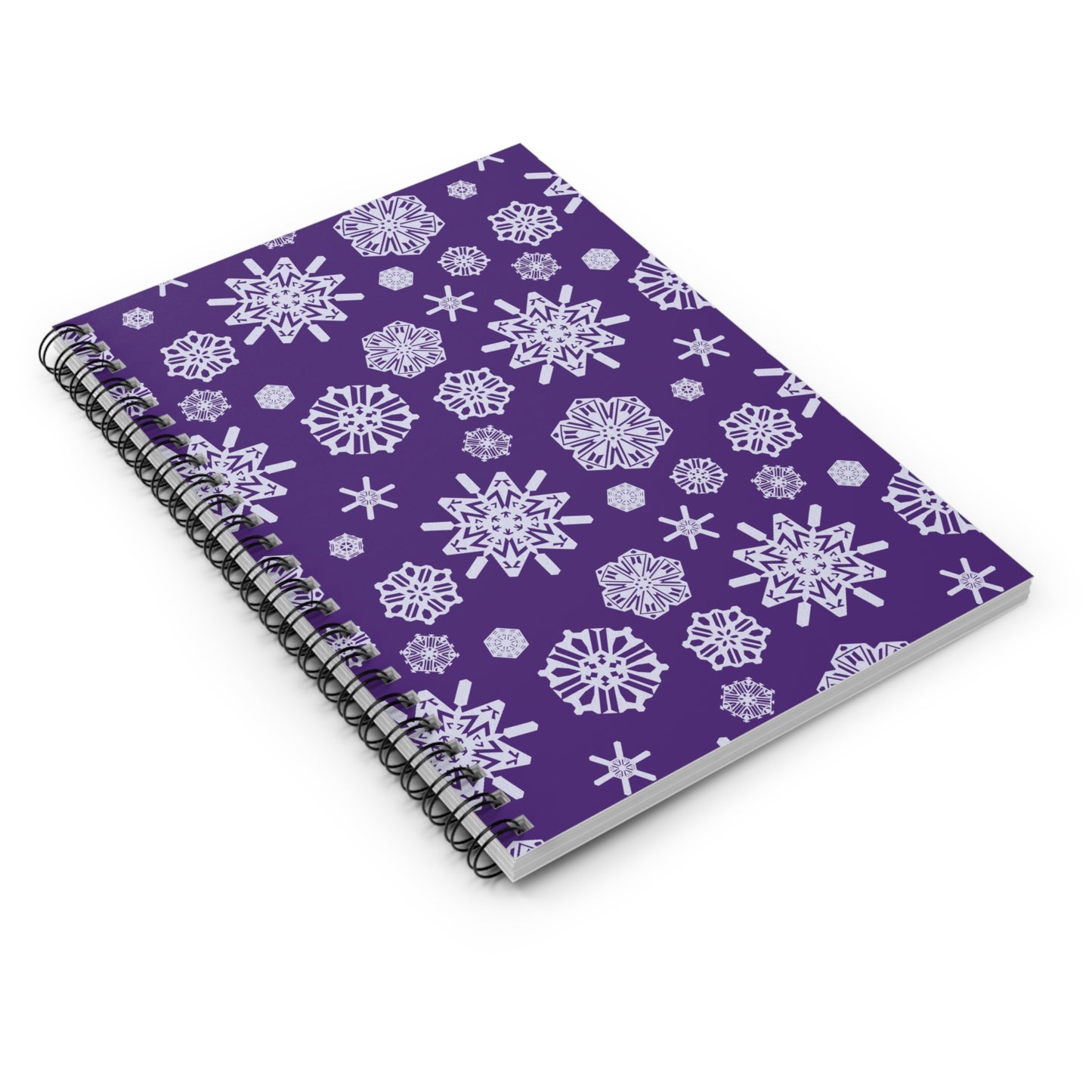 OT7 Notebook - Secret Snowflakes (Purple) - Fanmade BTS Stationery - Spiral Journal