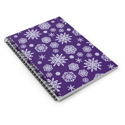 OT7 Notebook - Secret Snowflakes (Purple) - Fanmade BTS Stationery - Spiral Journal