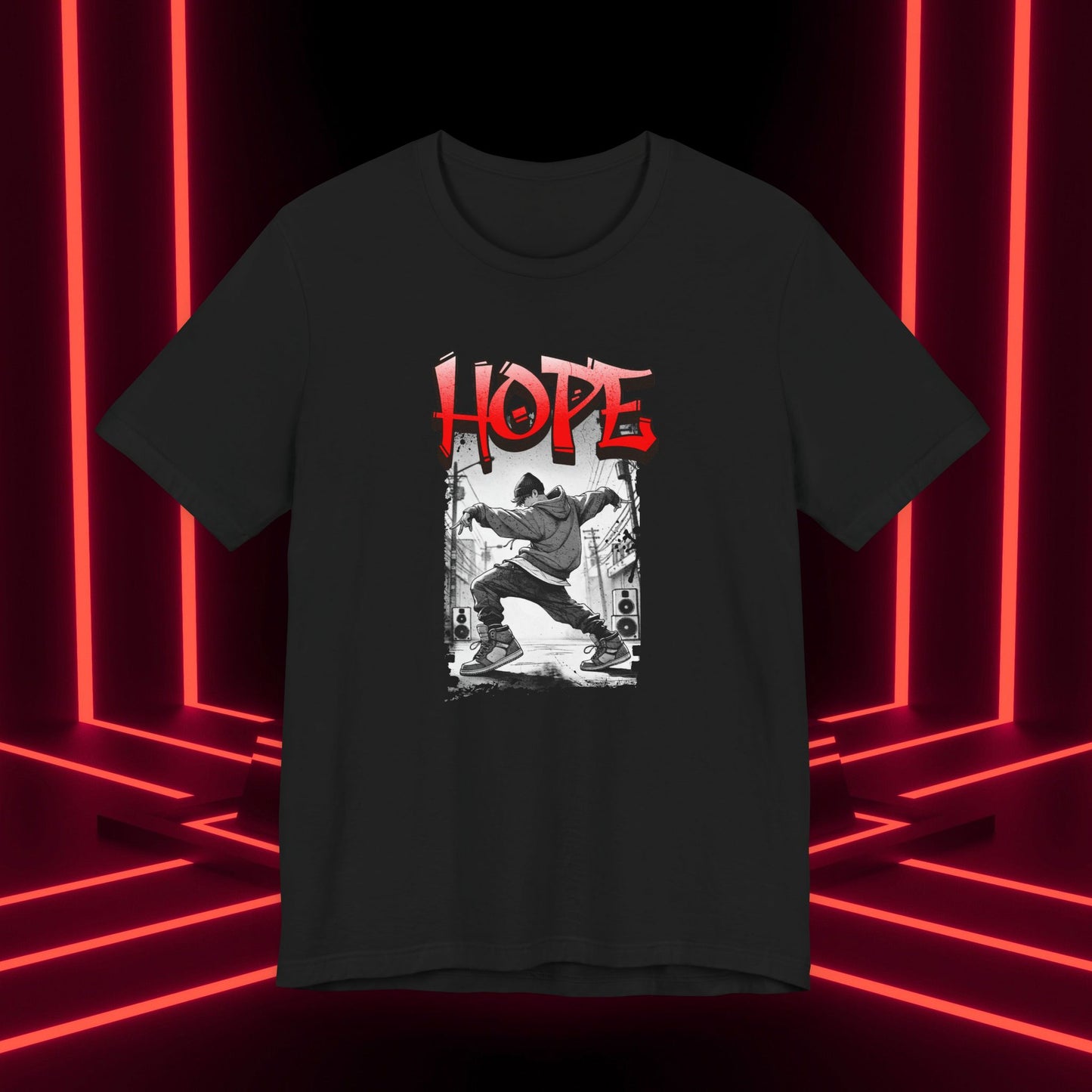 Hobi Concert Short Sleeve Shirt - HOTS with Hope (Stop Sign Ver.) - Fanmade BTS Merch - Soft Unisex T-Shirt