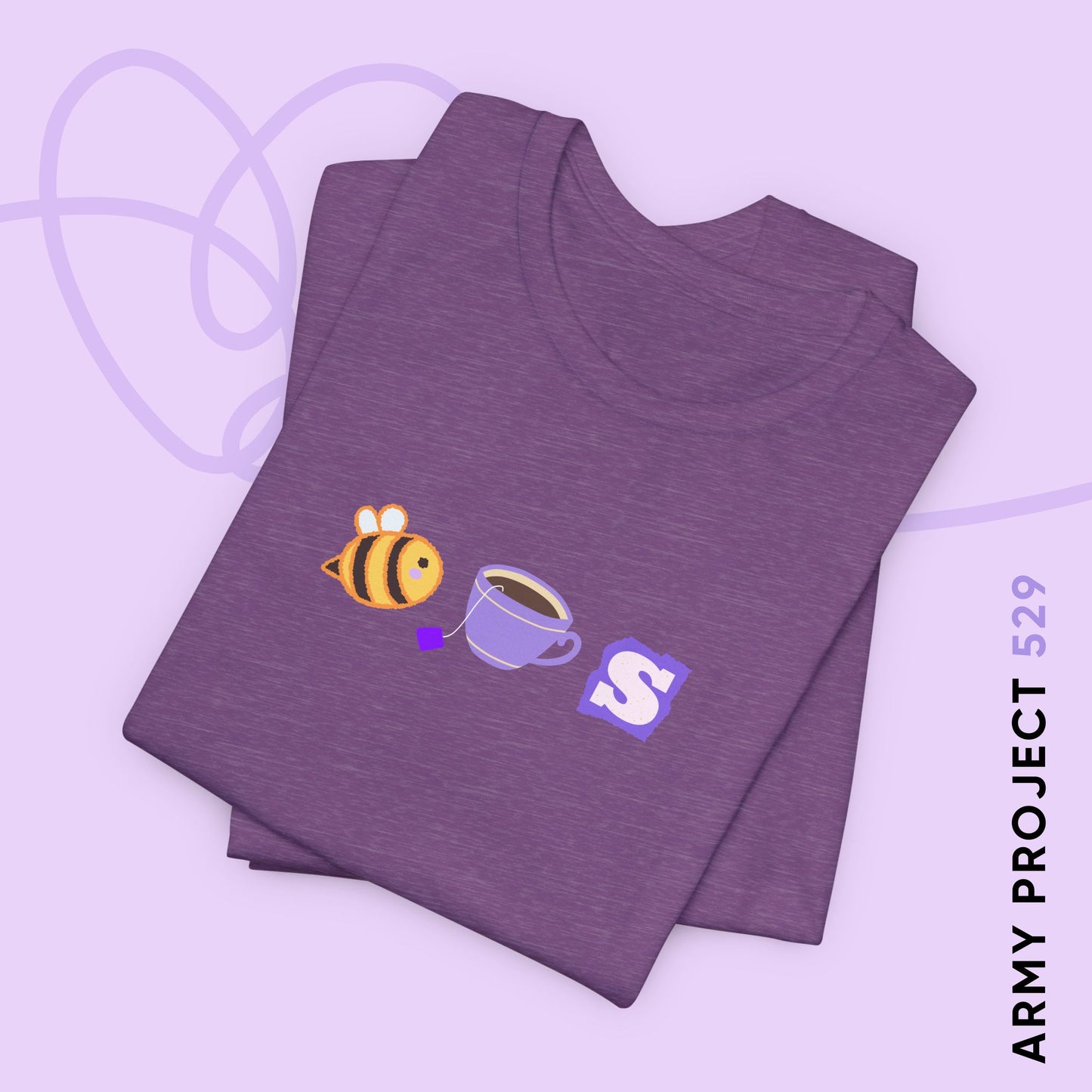 OT7 Short Sleeve Shirt - Bee Tea Ess - Fanmade BTS Merch - Unisex Jersey T-Shirt