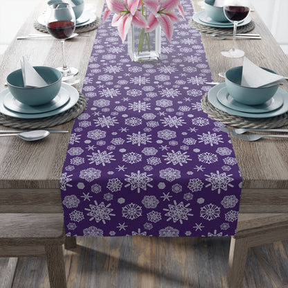 OT7 Table Runner - Secret Snowflakes (Purple) - Fanmade BTS Home Decor - Cotton Twill or Polyester
