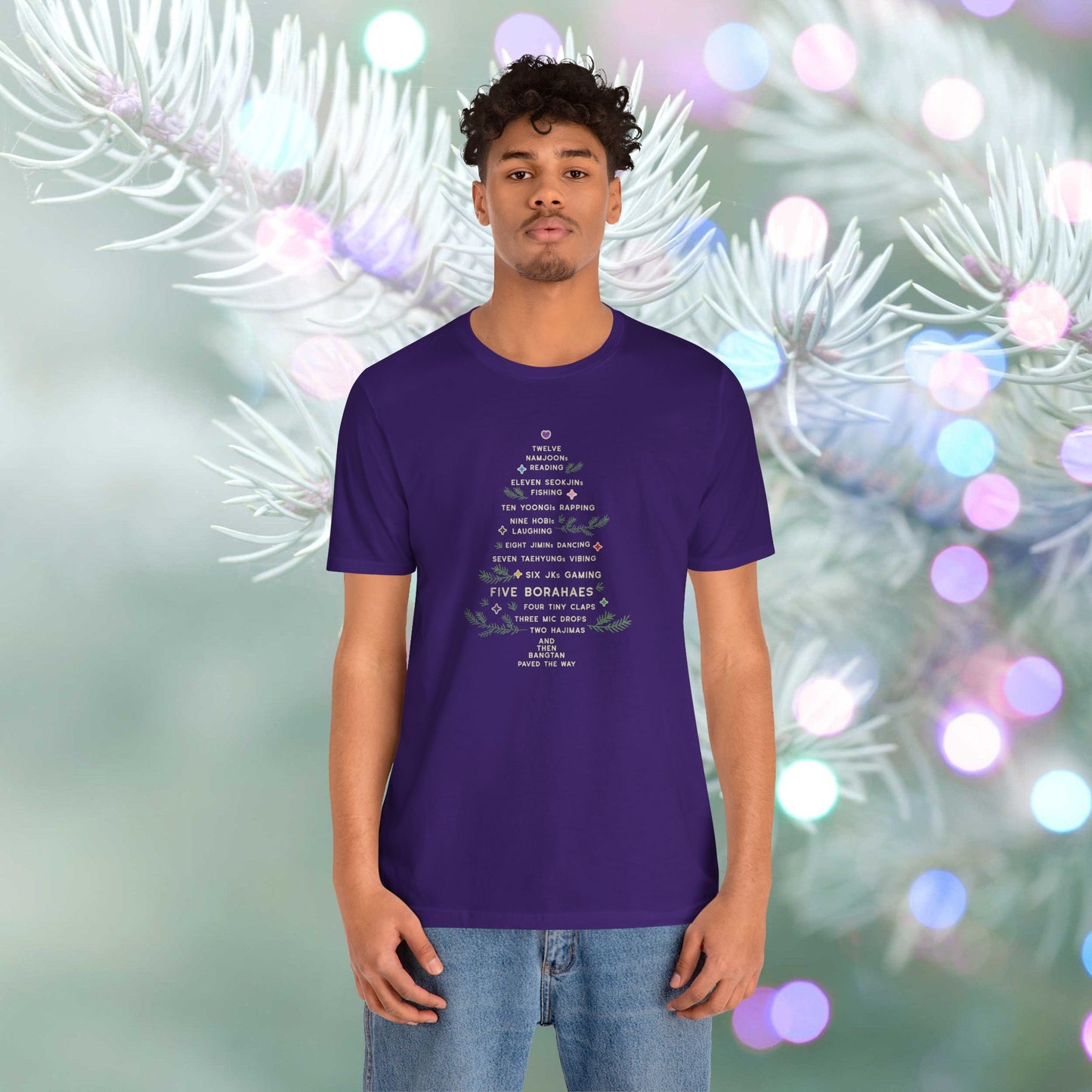 OT7 Short Sleeve Shirt - 12 Days of Bangtan - Fanmade BTS Merch - Unisex Jersey T-Shirt