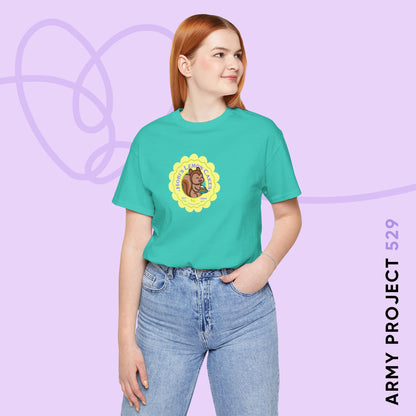 Hobi Short Sleeve Shirt - Cute Fanmade BTS Merch - Hobi's Lemon Cakes - Soft Unisex T-Shirt