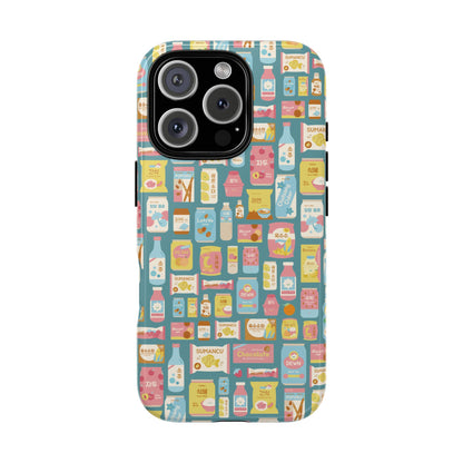 Sweet Pastel Korean Snacks Tough Phone Case - Cute K-Pop Merch - iPhone, Galaxy, Pixel Cover