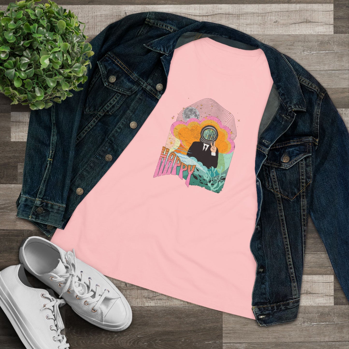Jin 1960s Retro Series Women's Relaxed Jersey Short Sleeve Tee