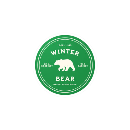 Winter Bear Badge Series Kiss-Cut Vinyl Decals