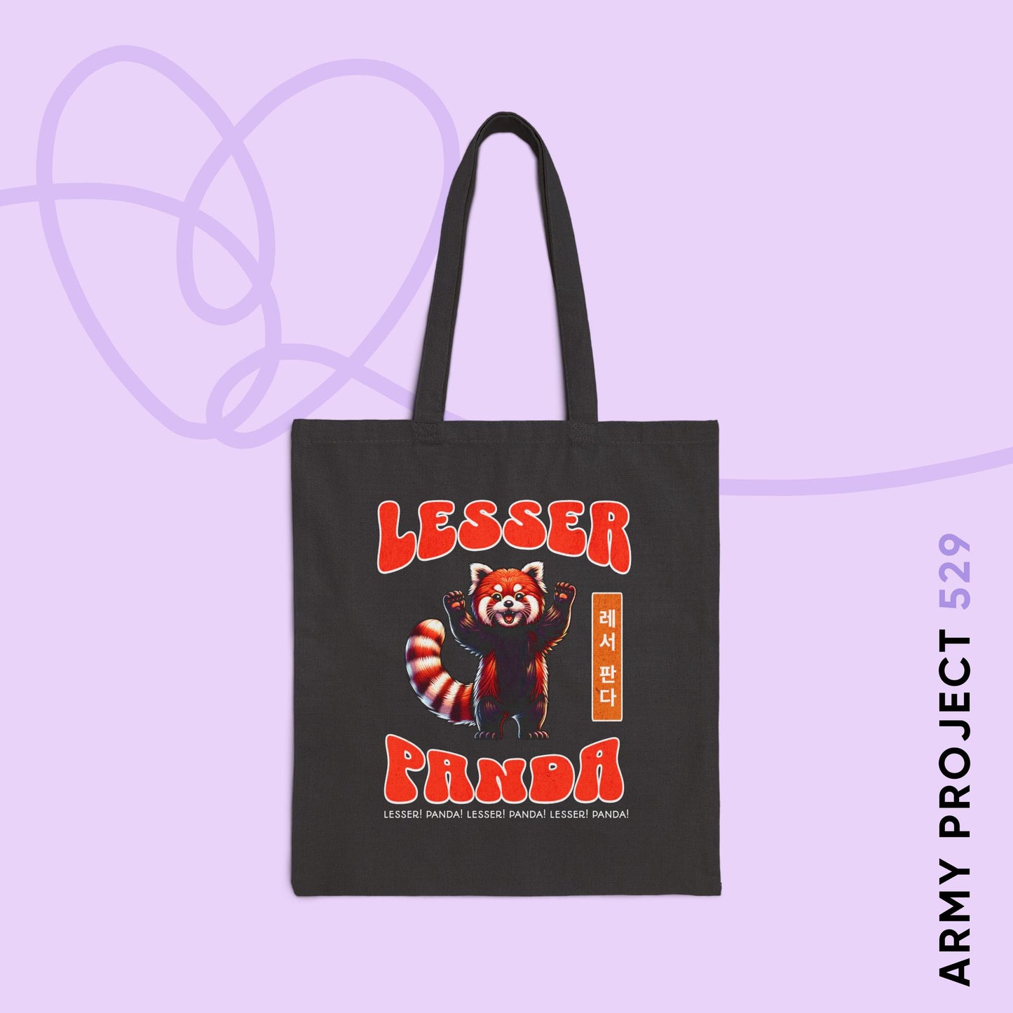Lesser Panda Cotton Canvas Tote Bag